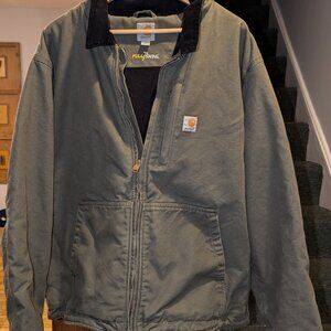 Carhartt Men's Full Swing Armstrong Cotton Duck Work Jacket - Moss, 2XL